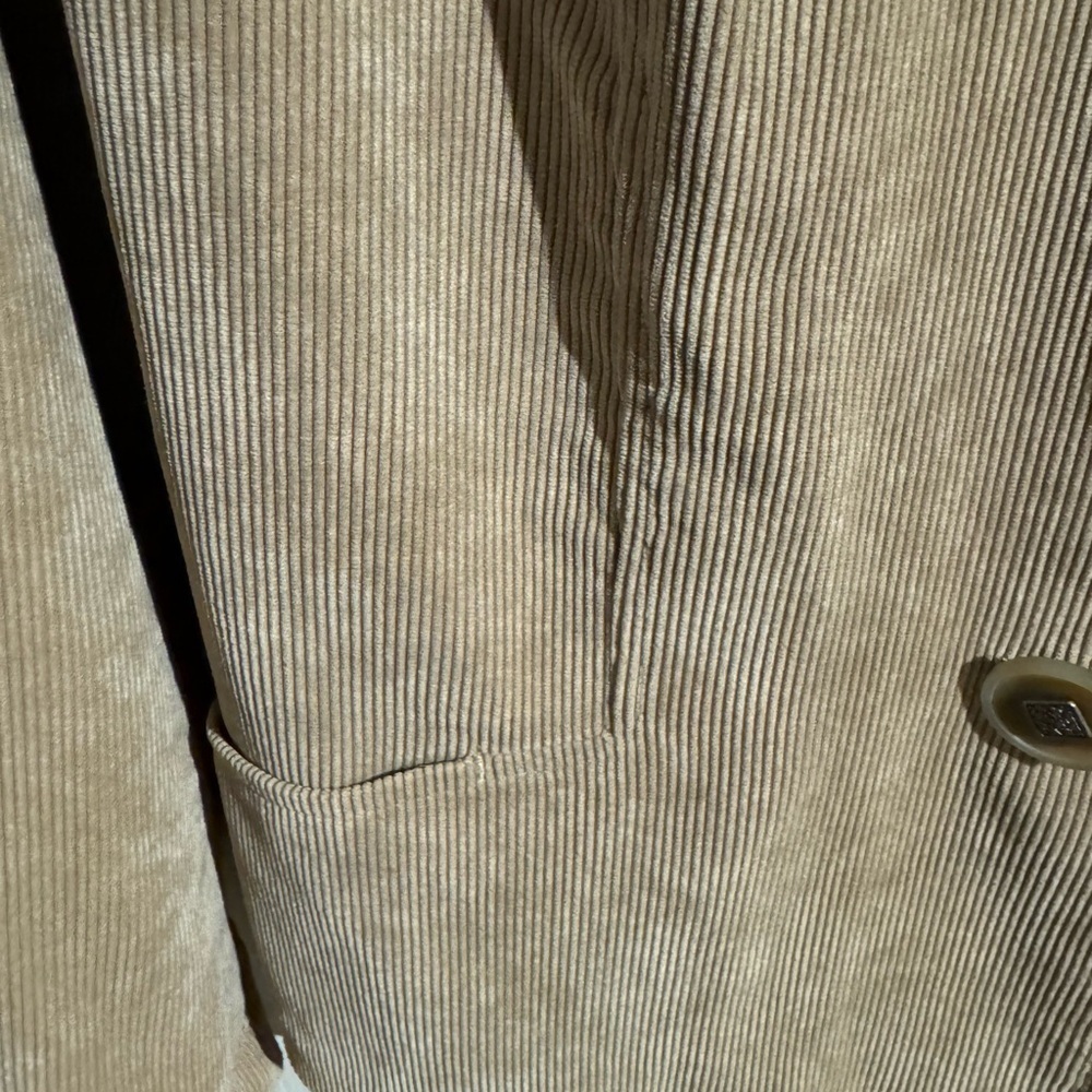 Requirements Brown Tan Corduroy Blazer Jacket WOMENS SIZE LARGE - Picture 6 of 16